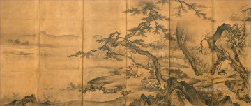 los cuatro logros Kano Motonobu japonés Pinturas al óleo